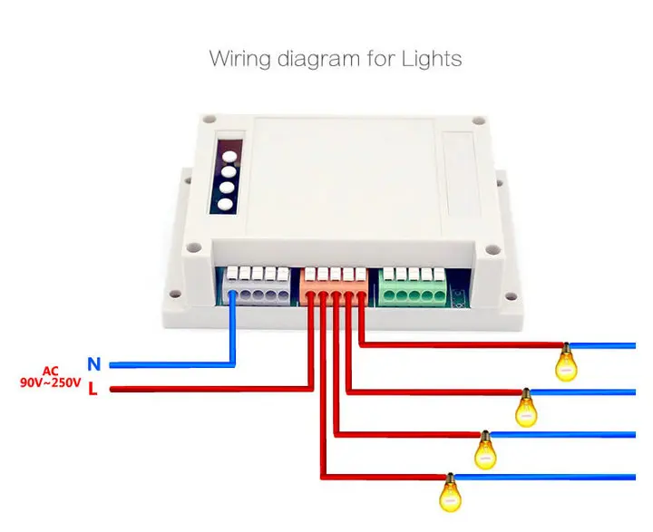 Sonoff 4CH R2 Wifi смарт-коммутатор 4 банды Wifi светильник переключатель умный дом приложение удаленный прерыватель реле работает с Alexa Google Home