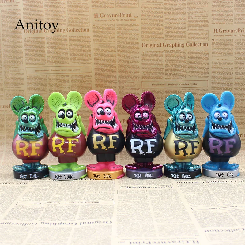 

FUNKO Rat Fink BIG DADDY Bobble Head PVC Action Figure Collectible Model Toys 16cm KT3748