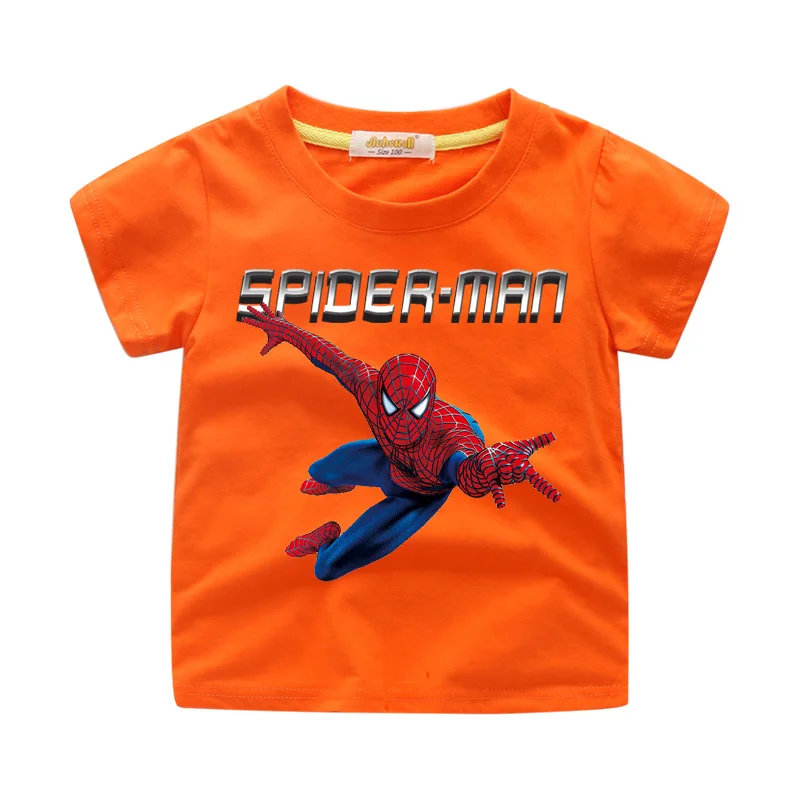 1-11Y Kids Spiderman T-shirts Children Cartoon 3D Hero Print Tshirts Clothing Boy Girls Summer Cotton Short Sleeve Tee Top WJ208 (4)