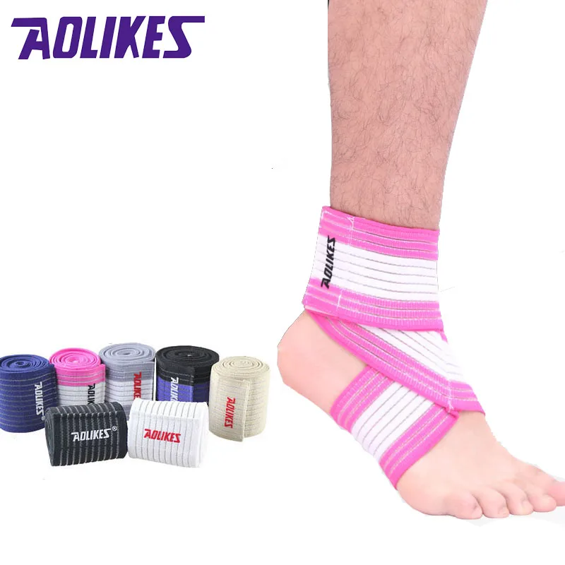 AOLIKES 1pcs Sports Ankle Strain Wraps Bandages Elastic Ankle Support
