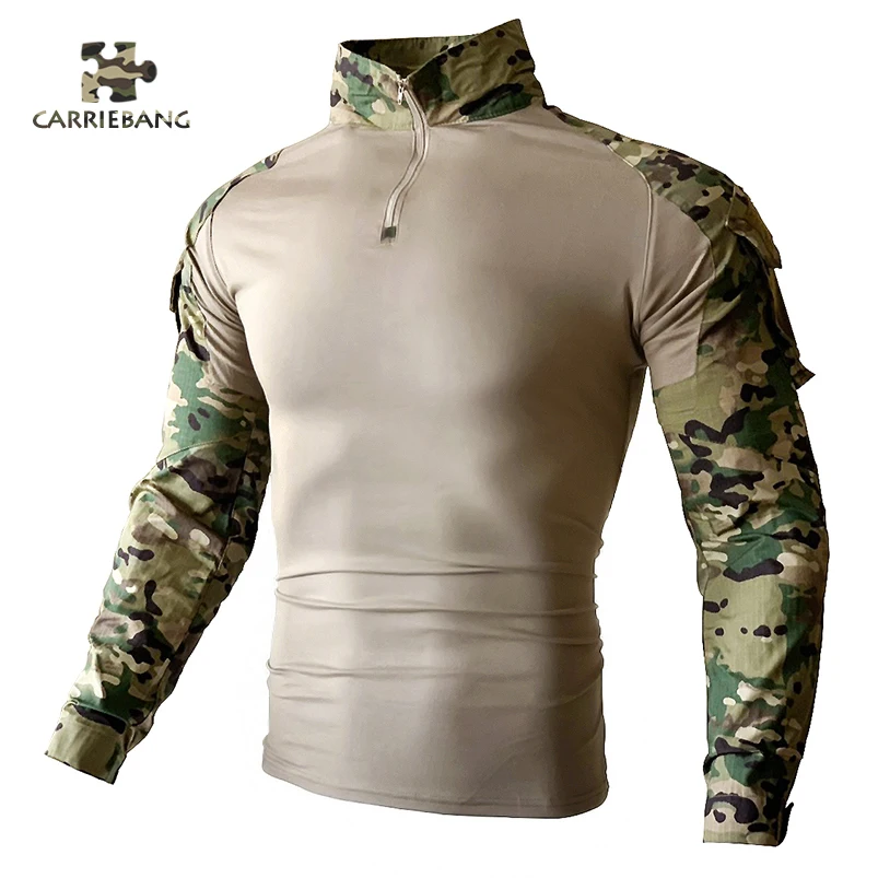 

Military Equipment Tactical Men's Camouflage Airsofts Tops Long Sleeves Men's Zipper Tactical Clothing Overalls for Men Working
