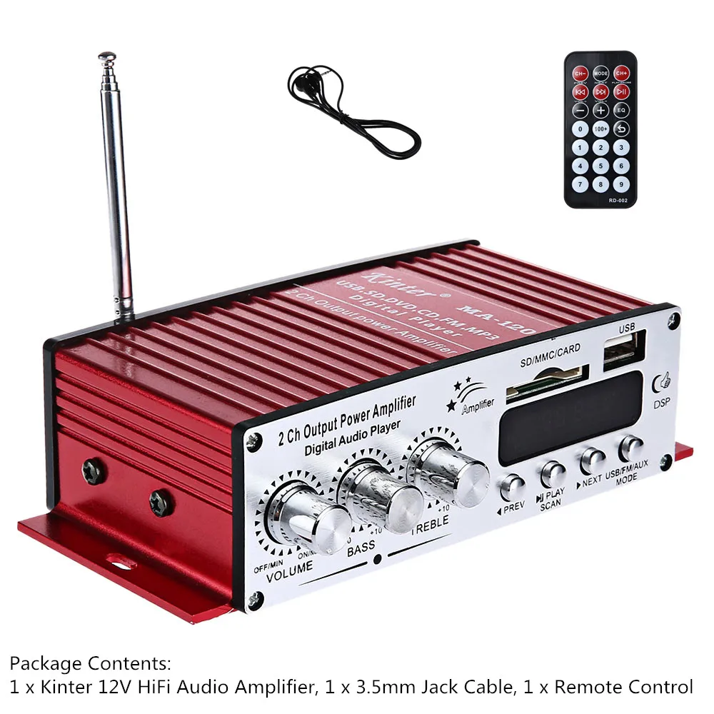 Kinter MA 120 Dual Channel Portable Mini Amplifier HiFi