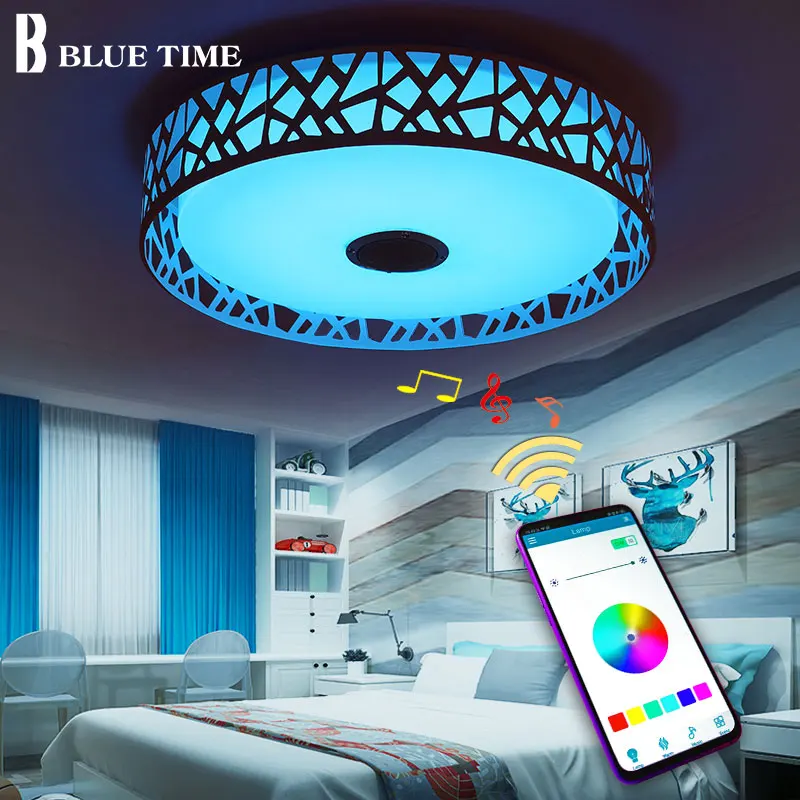 Креативная простая современная светодиодная люстра Lustre с Bluetooth управлением