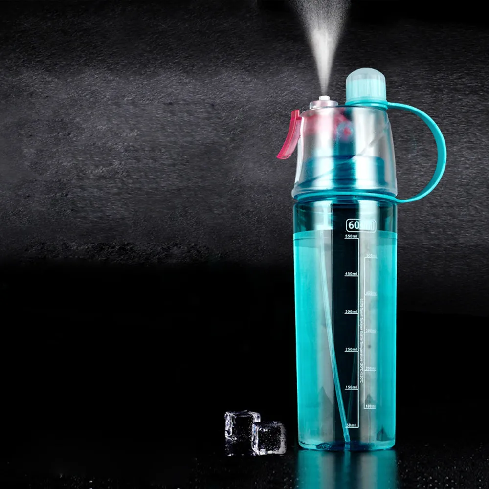 

New 600 ml Sport Cycling Mist Spray Water Gym Beach Bottle Leak-proof Drinking Cup M7.2
