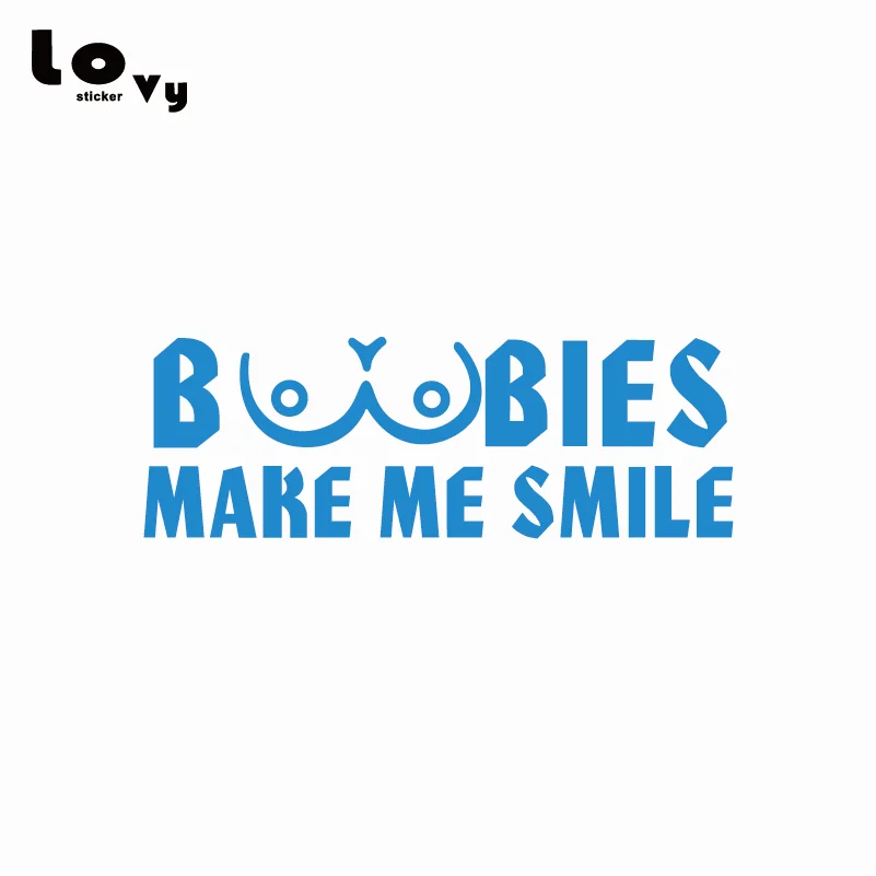 Boobies Make Me Smile виниловая забавная наклейка для автомобилей слова автомобильная