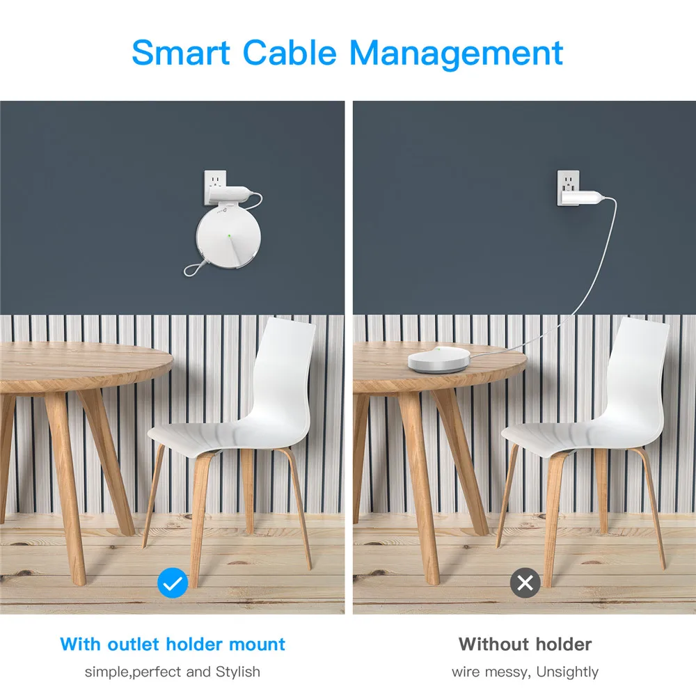 Soporte de pared para tp-link Deco M9 Plus, sistema WiFi de malla para todo el hogar, estante de enrutador resistente, soporte de almacenamiento de Cable, sin desperfectos