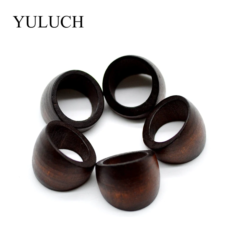 

YULUCH Simple Design Trendy Original Retro Brown Natural Wooden Rings Hot Sale Wholesale Rings For Women or Men Fashion Jewelry