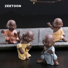 ZEETOON милый маленький Монах Будда чай питомец фиолетовый песок кунг-фу ребенок чай для домашних животных аксессуары для чайных тары настольные украшения