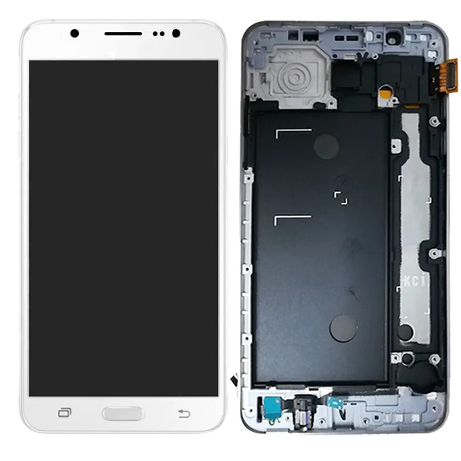Cena J710 lcd do samsunga Galaxy J7 2016 SM J710FN J710F J710M J710Y J710G J710H wyświetlacz montaż digitizera ekranu dotykowego ramki TFT