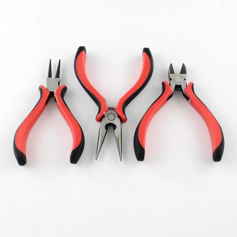 

3pcs/set Stainless Iron Jewelry Tool Sets Round Nose Pliers, Wire-Cutter Pliers and Side-Cutting Pliers for Jewelry Making F80