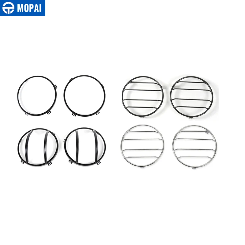 MOPAI колпачки для фар Jeep Wrangler TJ 1997 2006 металлическая крышка передней фары