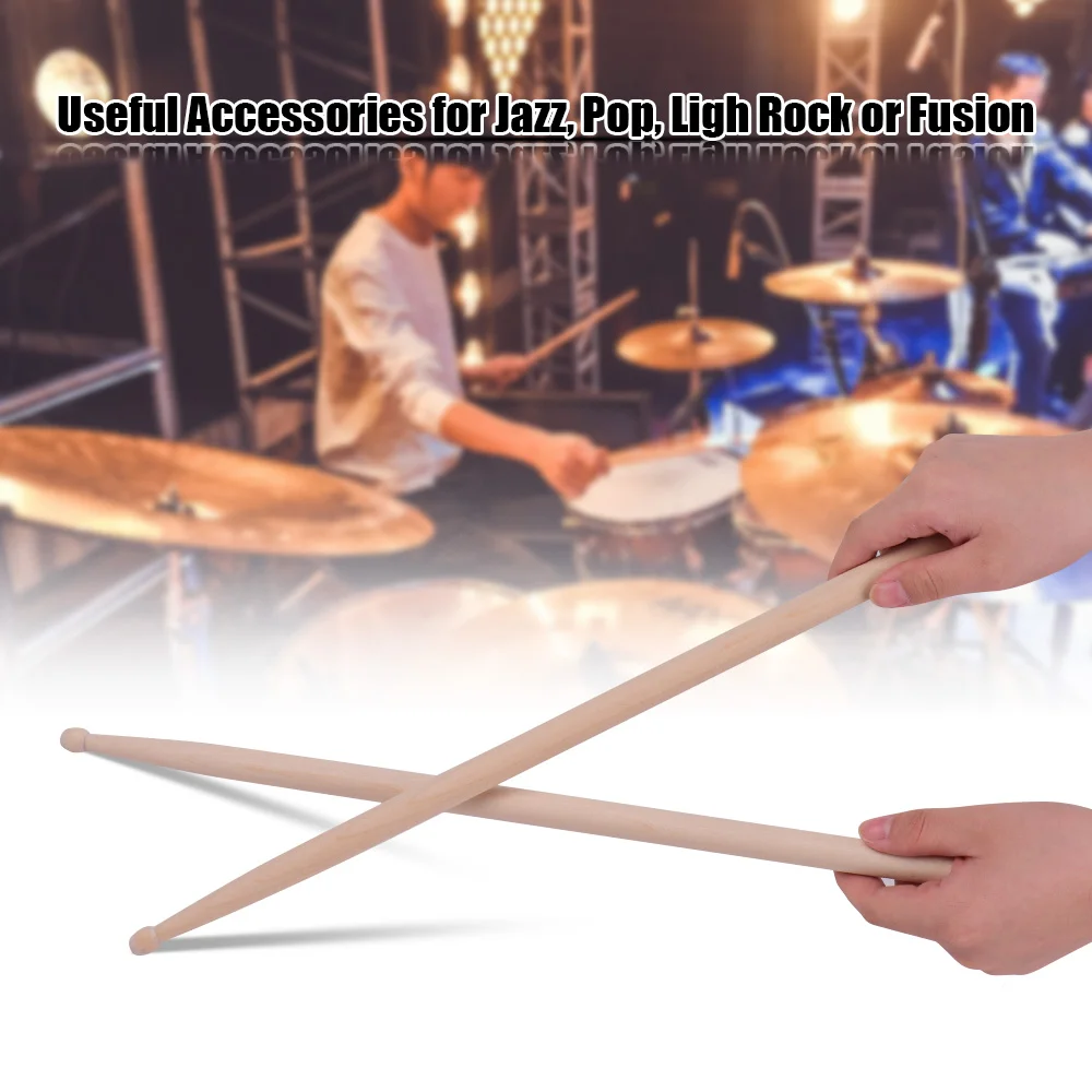

Classic 5A Drum Sticks Maple Wood Drumsticks 1 Pair Percussion Instrument Accessories for both professional drummer beginners