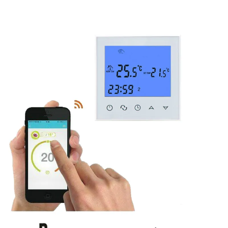 Беспроводной Комнатный контроллер для теплого пола цифровой Wi Fi термостат