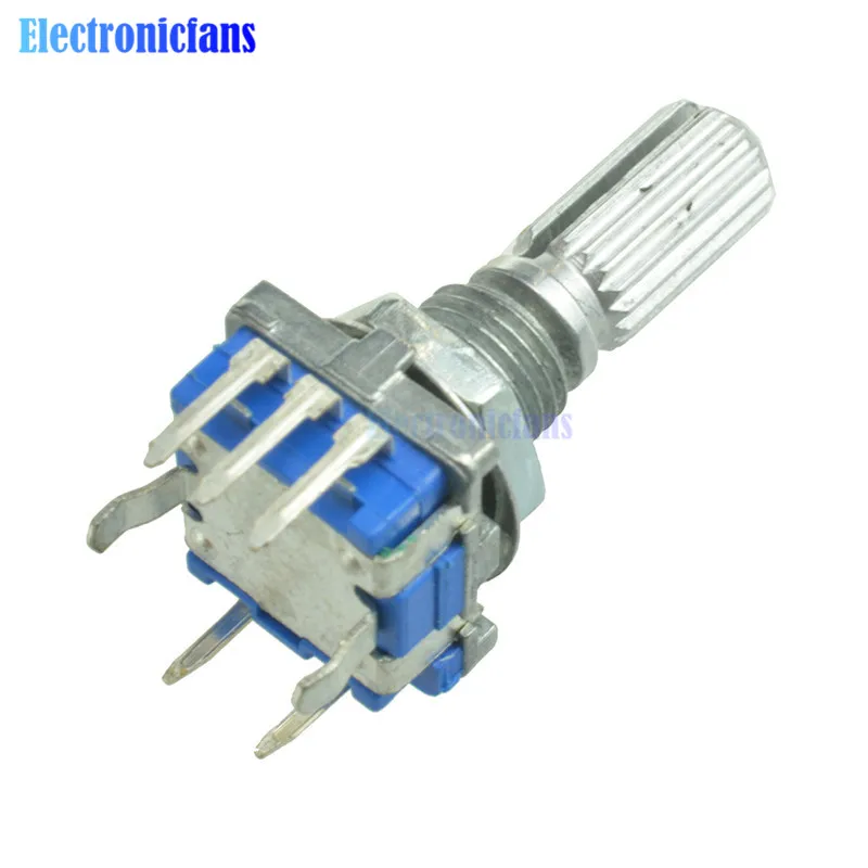 1 комплект EC11 поворотный переключатель, кодовый коммутатор цифровой потенциометр 360 градусов с ручкой 7 контактов вал диаметром. 6 мм* 20 мм для Arduino