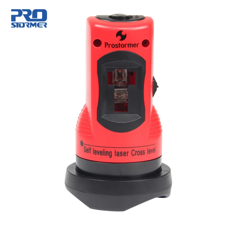 

PROSTORMER Professional Self Leveling Laser Cross Level 2 Red Cross Line 1 Point 360 Degree Rotary Laser Line Leveling