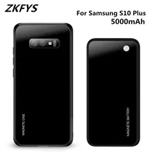 Беспроводной Магнитный ультра тонкий Быстрый Зарядное устройство Батарея чехол для samsung Galaxy S10 плюс S10+ 5000 мАч задняя крышка Батарея Зарядное устройство Чехол