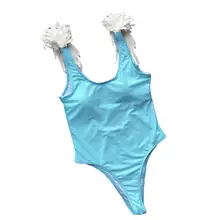 Детский Одноцветный Цельный купальник с круглым вырезом без рукавов, купальный костюм для бассейна, пляжный купальный костюм без косточек