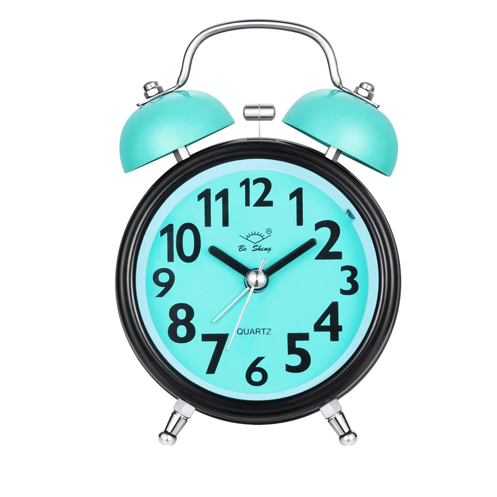 

Alarm Clock for Bedrooms Twin Bell Silent Desk Alarm Clock Loud Kids Cute Silent Movement Alarm Clock for Kids