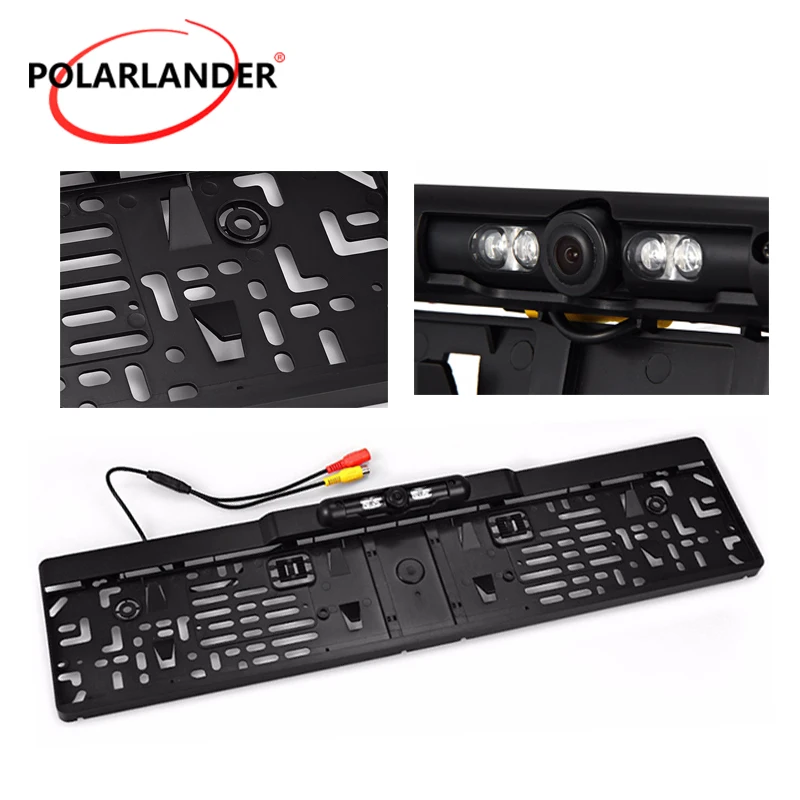 

Waterproof Vehicle Rearview Camera European Car Licence Plate Car Rear View Camera 170 Degree Viewing Angle 4 LED Night Vision