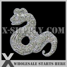 12 шт./лот) Аппликация из бисера змеи патч для свадебное платье под заказ украшения, X1-RAT2157