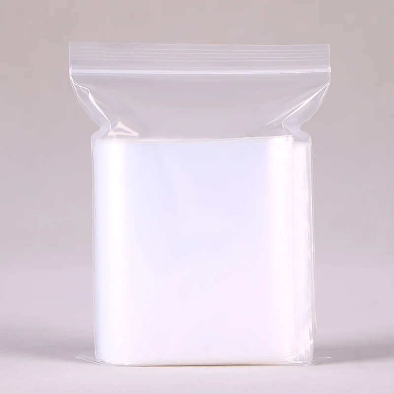 

100pcs/pack Jewelry Ziplock Zip Zipped Lock Reclosable Plastic Poly Clear Bags Thickness 0.12mm