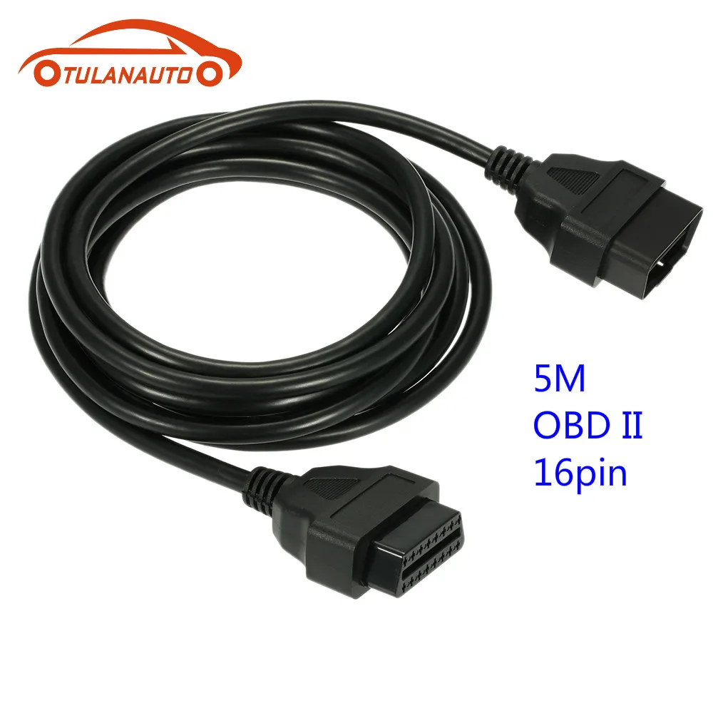 

TULANAUTO 5m 16PIN OBD2 Extension Cable Male to Female Connector elm327 OBDII connector adapter diagnostic tool FOR IDIAG