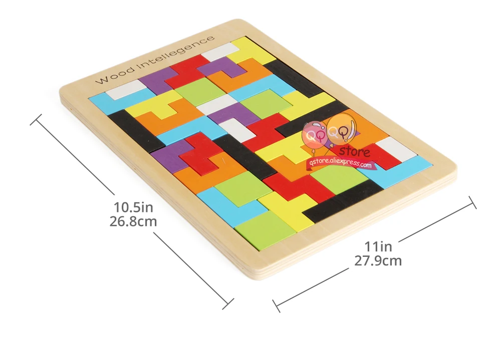 N-Tsi 40 шт. красочные деревянные интеллектуальные головоломки игры Развивающие игрушки для детей подарок