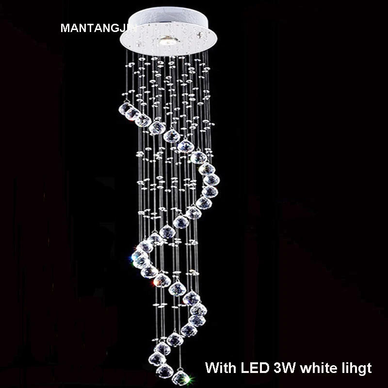 Современный K9 большой светодиодный светильник в виде спирали для гостиной, хрустальные люстры, светильник для лестничной лестницы, витрина для спальни, гостиничного зала