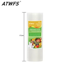 ATWFS Высокое качество 17 см* 500 см/рулон пищевые вакуумные пакеты для еды вакуумный упаковщик пакеты вакуумные упаковочные пакеты