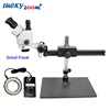 Многофокусный Тринокулярный Стерео микроскоп Luckyzoom 7X-45X с гибким штативом и 60 кольцевыми светильниками ► Фото 1/6