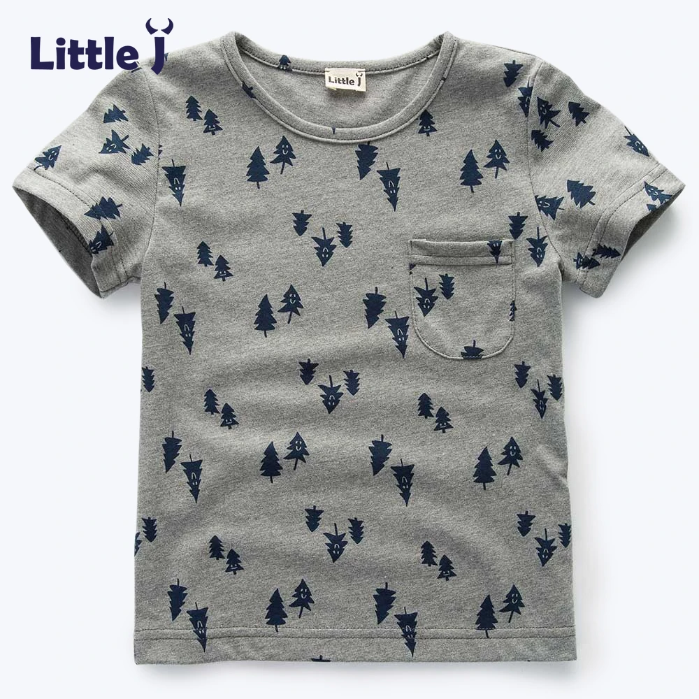 リトル J 男の子グレーの木の綿 Tシャツキッズブランドのデザイン漫画 Tシャツブラザー男の子半袖 O ネックトップ服 Tops Clothing Brand T Shirt Kidst Shirt Kids Aliexpress