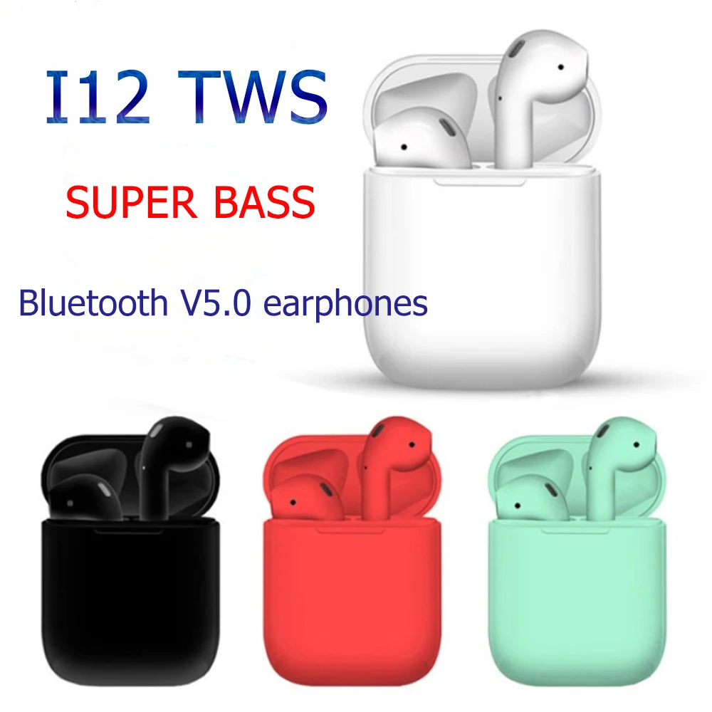 I12 tws Мини Bluetooth Беспроводные наушники с сенсорным управлением зарядным чехлом pk