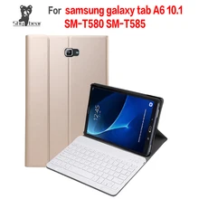 Чехол из искусственной кожи чехол для samsung Galaxy Tab A 10,1 T580 T585 Съемный Bluetooth клавиатура чехол