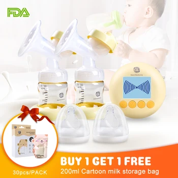 USB chargement Double pompe sein extracteur électrique lait maternel pompes avec Mode de Massage sans BPA affichage LCD pompe d'allaitement