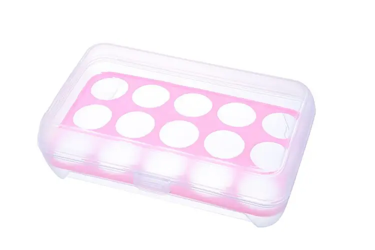 

Egg Hot Box Storage Case Multicolor Holder 15PCS Eggs Fridge New Freezer Tray