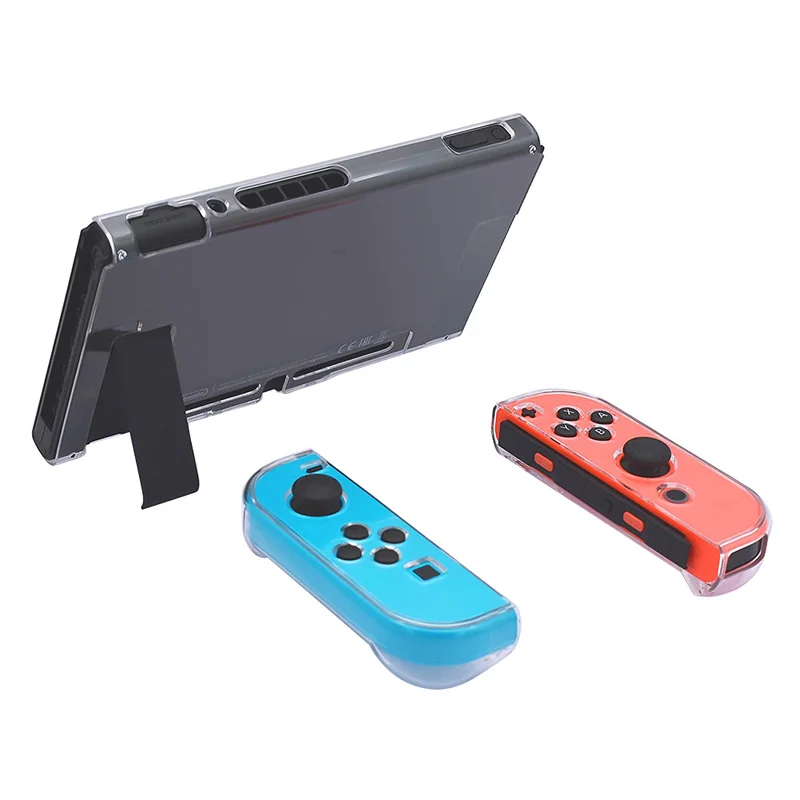 Чехол s жесткий защитный чехол из поликарбоната для kingd Switch NS NX чехол прозрачный Кристальный корпус консоль контроллер аксессуары с подставкой