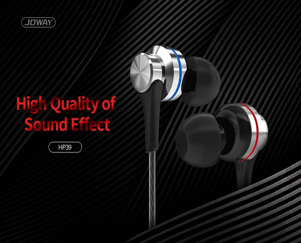 

JOWAY HP39 Professional Bass Metal Earphone/headset In Ear Wired Earphone 3.5mm Heavy Bass Sound Quality Music Sport Headset