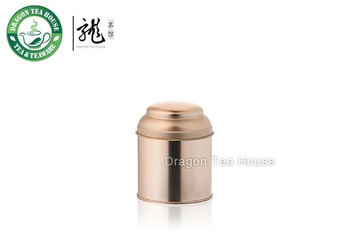 

Rose Gold Color Double Lid Tea Tin Metal Canister Coffee Can 190ml 6oz (S)