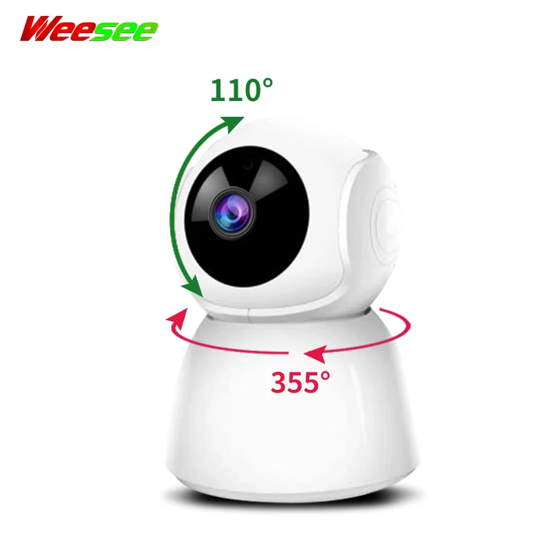 Weesee H.265 V380 2MP 1080P P2P Двусторонняя аудио облако детский Робот мини PTZ беспроводная