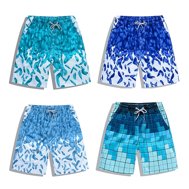 

2019 Brand Men's Board Shorts Summer Beach Short Men Women Trunks Printed Swimming Wear Loose Drawstring Casual Short homme