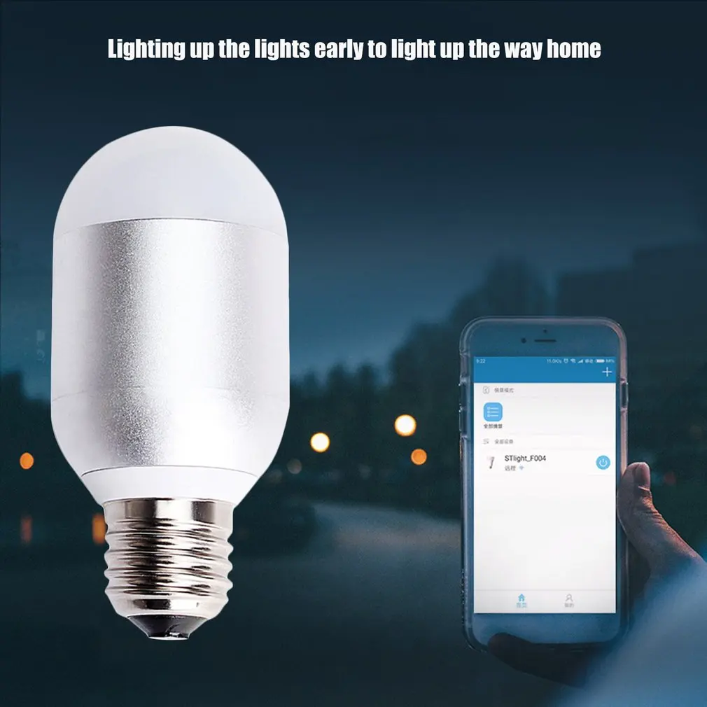 Smart LED Light Bulb WiFi Remote Control Voice Control Aluminum