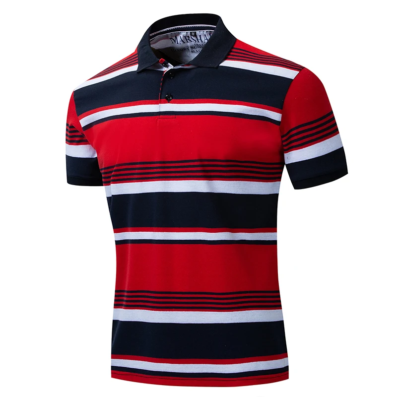 Polo Shirt New Men's Lapel Polo Urban Fashion Striped Casual Men's Business Short Sleeve Polo Shirt New Men's Lapel Polo Urban Fashion Striped Casual Men's Business Short Sleeve