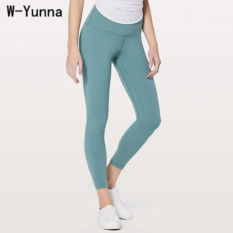 W Yunna однотонные спортивные Леггинсы с высокой талией из нейлона и спандекса