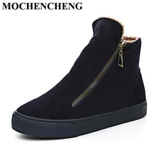 

Winter Cotton Shoes Women Snow Boots with Fur Warm Fleeces High Top Slip-on Casual Shoes Solid Comfort Round Toe Flat Ankle Boot