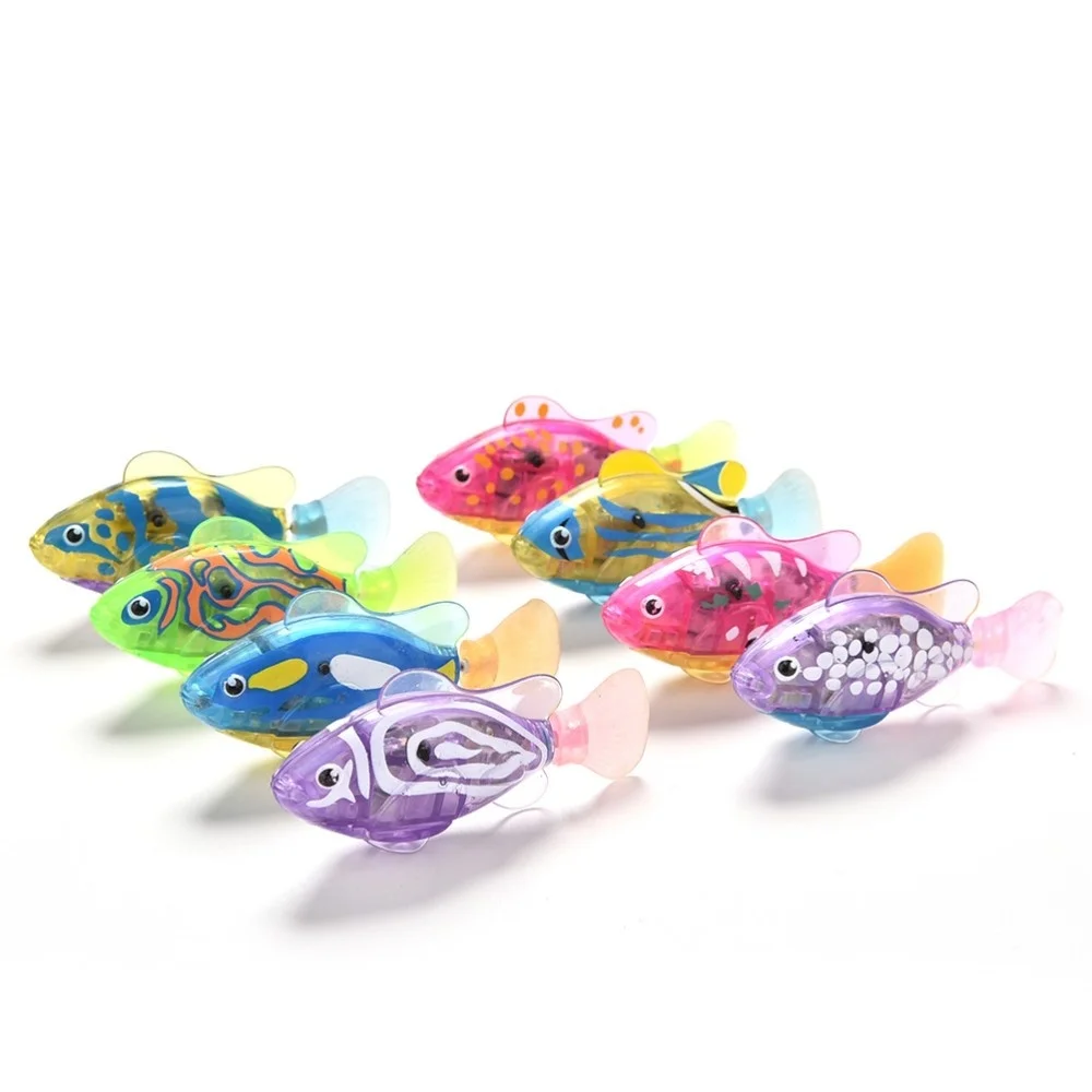 Holiday Gift Electronic Fish Robofish Activated font b Battery b font Powered Robo Fish Toy Childen