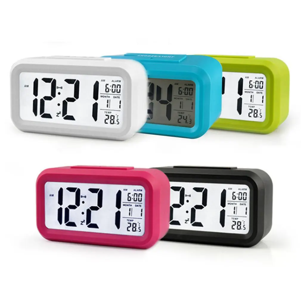 Digital Alarm Clock Student Clock Large LCD Display Snooze Electronic