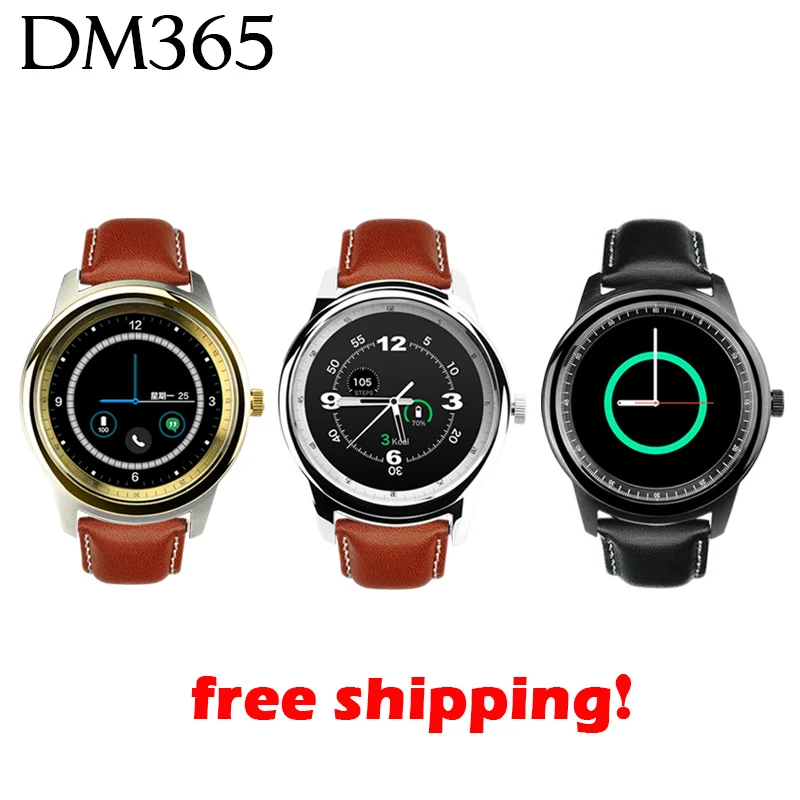 

2016 New Smart watch DM365 upgrade of DM360 watches Bluetooth 4.0 MTK2502 IP67 Round smartwatch support Android & IOS smartwatch