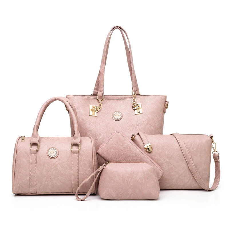 Amberler PU Leather Handbags Women Tote Bags High Quality Large Capacity Ladies Shoulder Bag Fashion Casual 6 Pieces Set Bags Amberler PU Leather Handbags Women Tote Bags High Quality Large Capacity Ladies Shoulder Bag Fashion Casual 6 Pieces Set Bags
