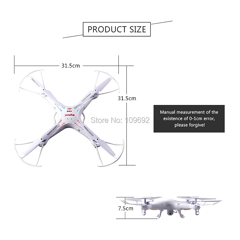 100% Original Syma X5C-1 (Upgrade Version Syma X5C) Drone Can Add WIFI FPV HD 2MP Camera RC Quadcopter Helicopter Toy VS H31 H22