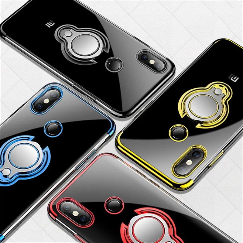 

Cque For Xiaomi Mi 9 8 9T Lite Pro SE Explorer Max 3 Case Metal Ring Holder Magnetic Silicone Case For Xiaomi Redmi K20 Pro Capa